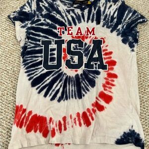 Ralph Lauren Team USA Tie-Dye Tee - Red, Blue, White